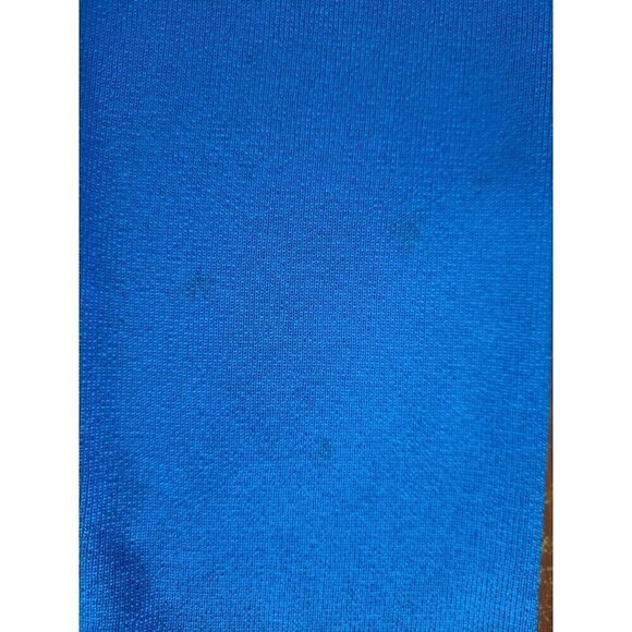 Vintage Misook L Blue Long Sleeve Open Front Jacket Black White Trim FLAW - Picture 6 of 9